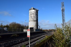 Mural on Tullamore Railway B&W and Colour