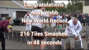 Andy Webb World Record Roof Tile Smashing